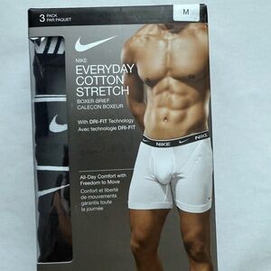 Nike Men's Everyday Cotton Stretch Boxer Briefs - Black